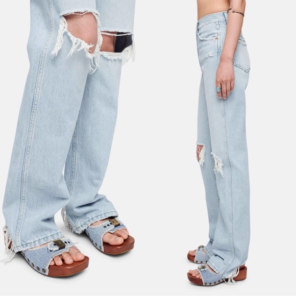 NWT RE/DONE Originals 90s High Rise Loose in Nu Disco Destroy size 26 - Picture 6 of 8